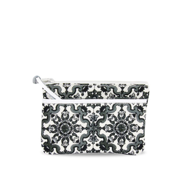 Portamonete Camerelle Maiolic New Black Bianco