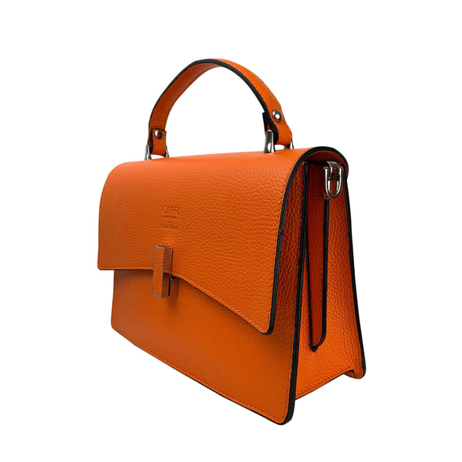 Borsa Arancione a mano e con tracolla - immagine 2