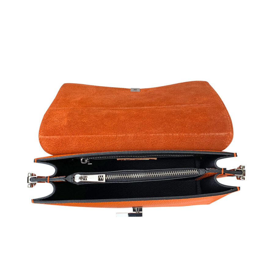 Borsa Arancione a mano e con tracolla - immagine 3
