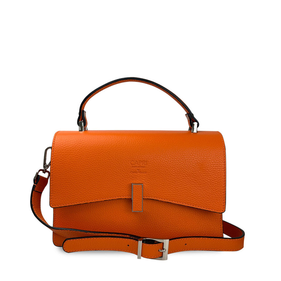 Borsa Arancione a mano e con tracolla - immagine 4