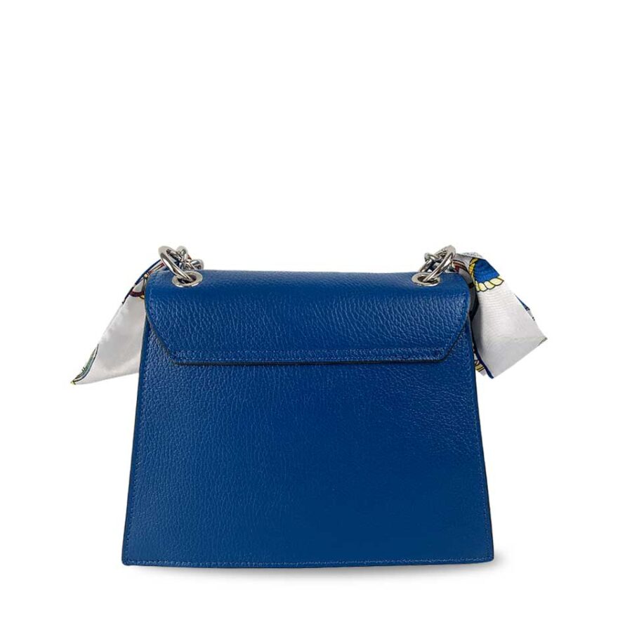 Borsa Blue Royal con catena e foulard - immagine 5