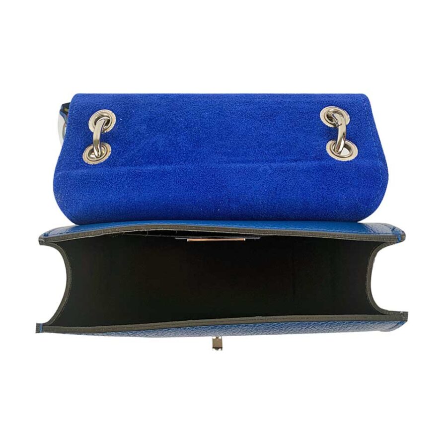 Borsa Blue Royal con catena e foulard - immagine 6