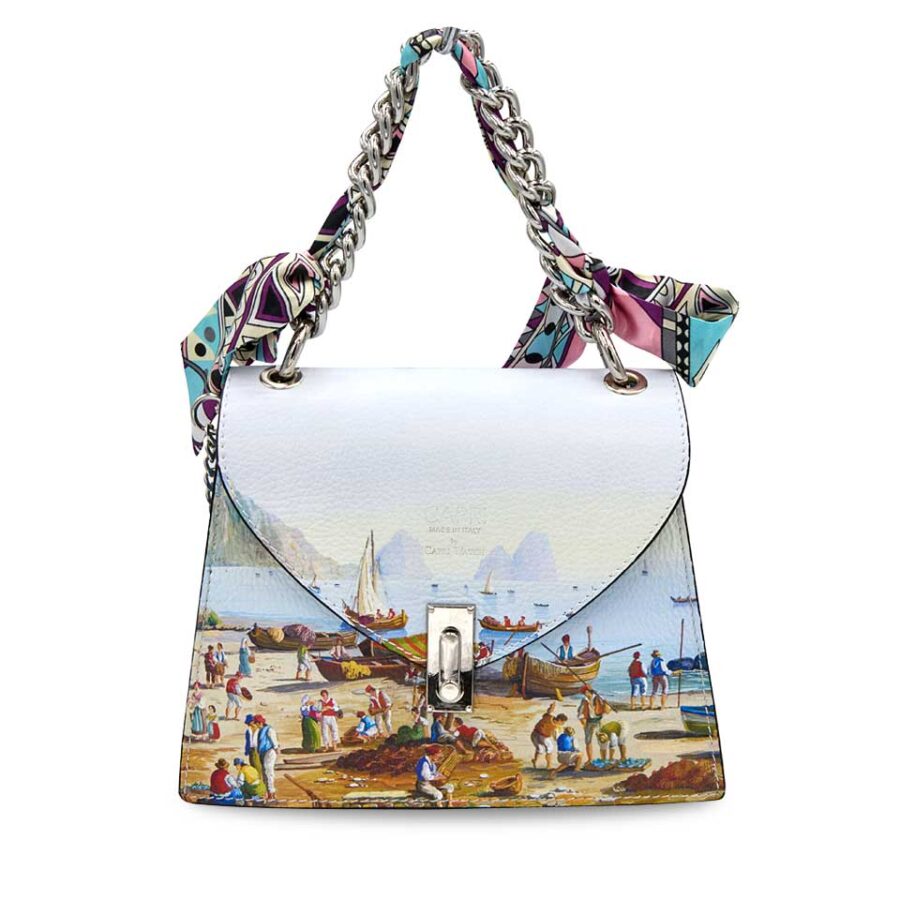 Borsa Foulard Gouache Blue Baby - immagine 3