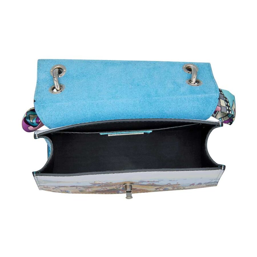 Borsa Foulard Gouache Blue Baby - immagine 4