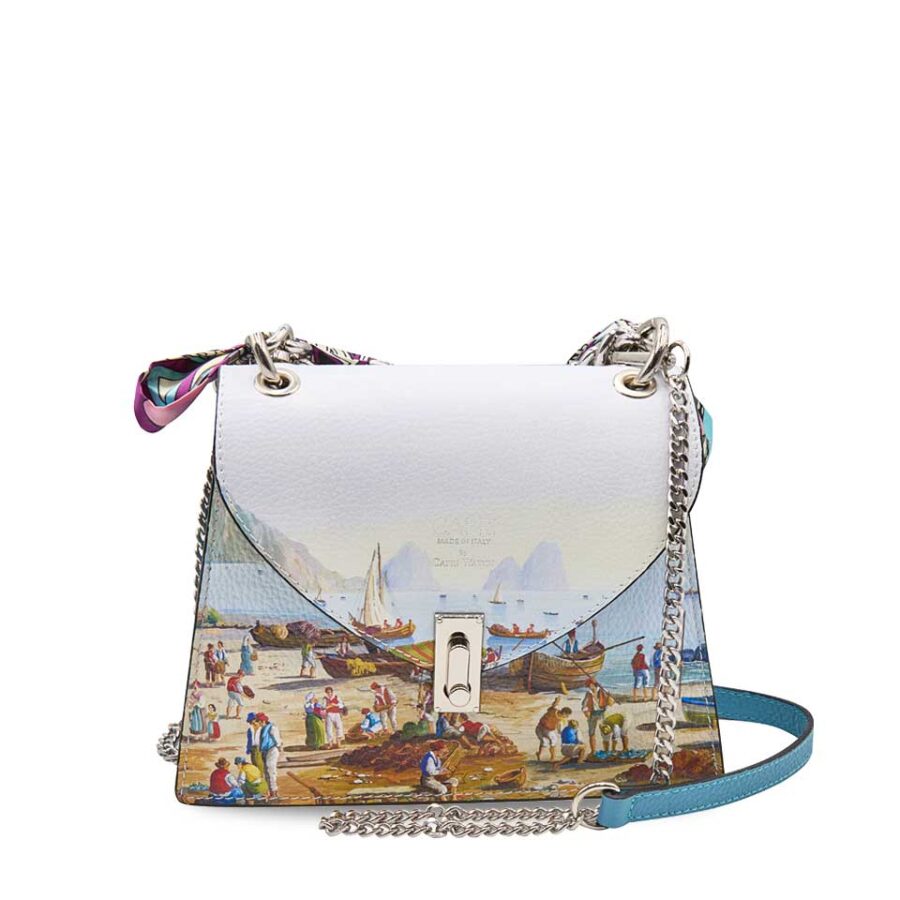 Borsa Foulard Gouache Blue Baby - immagine 5