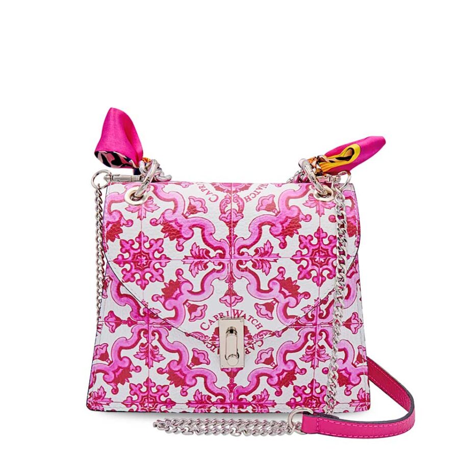 Borsa Foulard Majolica Fuchsia - immagine 5