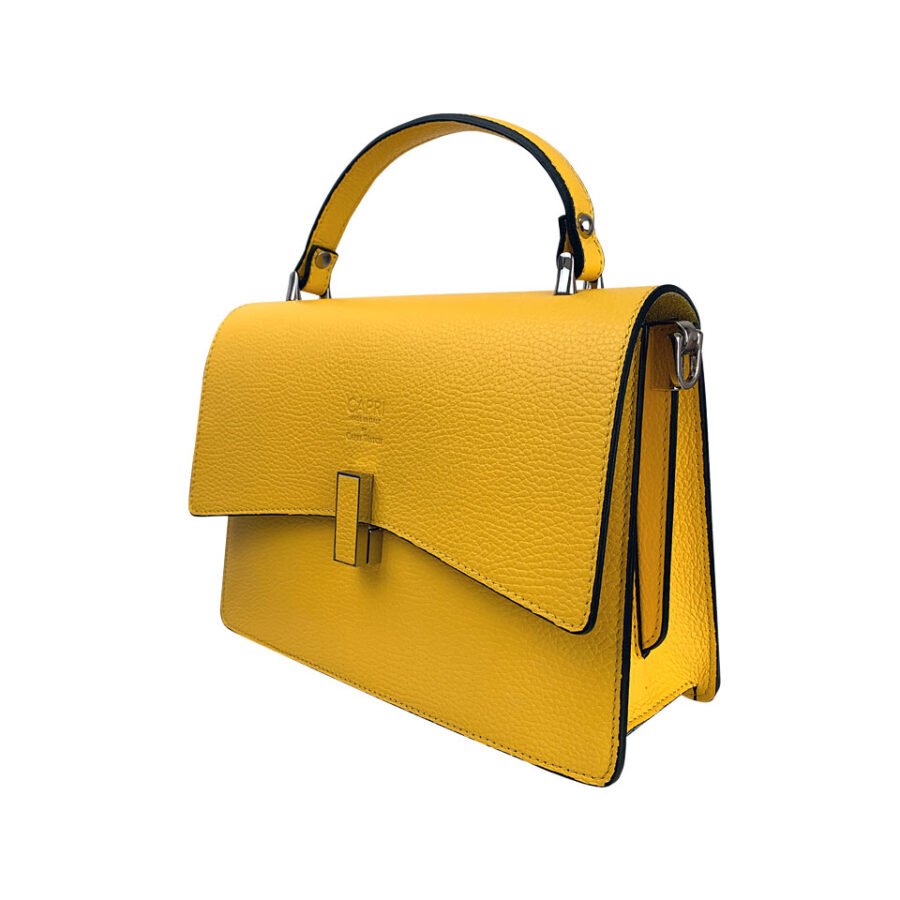 Borsa Gialla a mano e con tracolla - immagine 2