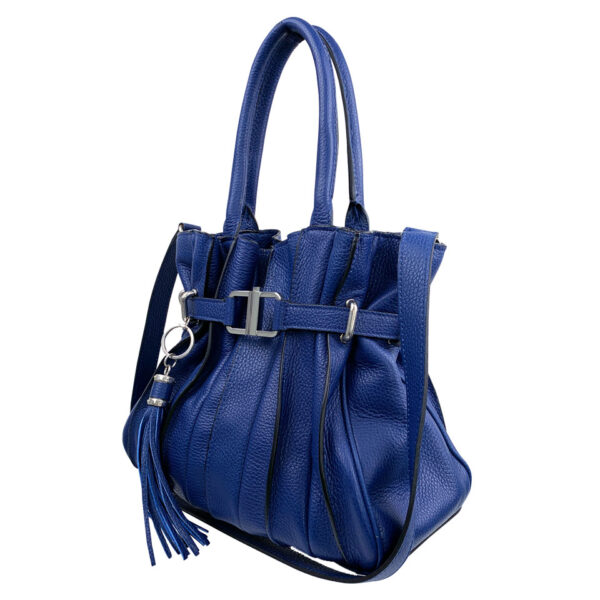 Borsa Marta Media 35 Alce stampato Blue Royal