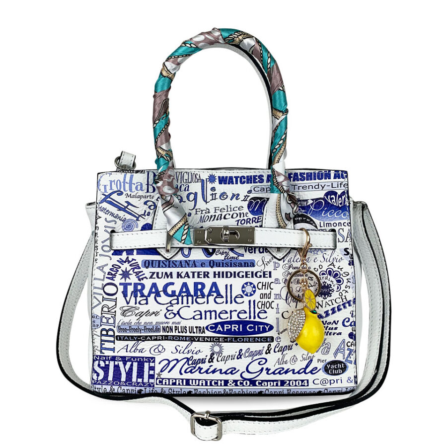 Borsa Paris Media 24 Graffiti Blue Royal - immagine 3
