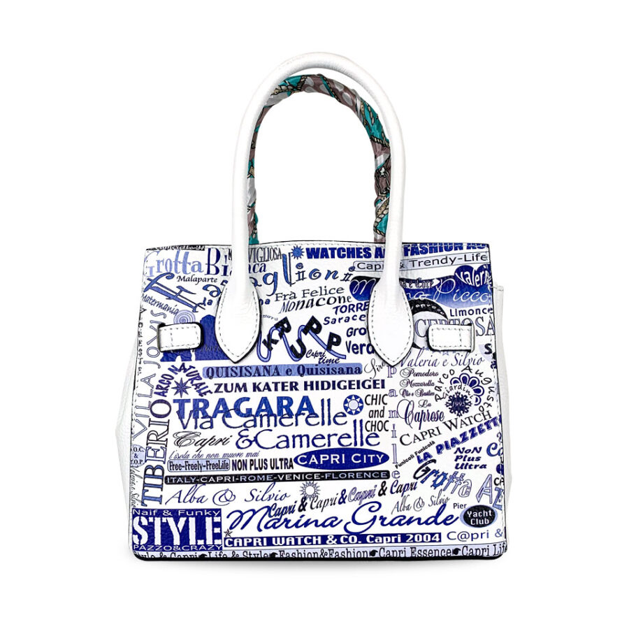 Borsa Paris Media 24 Graffiti Blue Royal - immagine 5