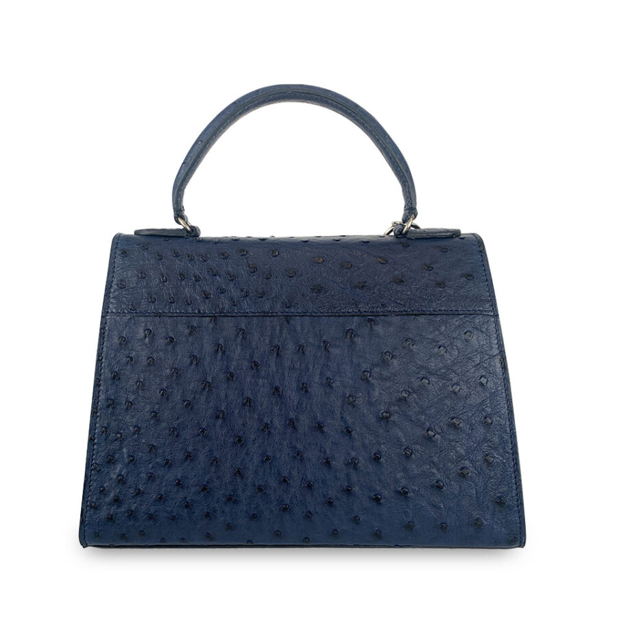 Borsa Rosetta Large 29 Vero Struzzo Blue Navy - immagine 5
