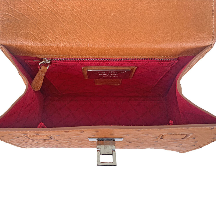 Borsa Rosetta Media 26 Vero Struzzo Beige - immagine 4