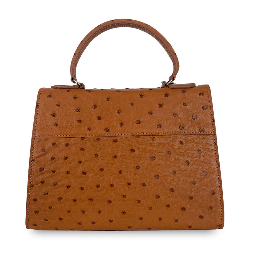 Borsa Rosetta Media 26 Vero Struzzo Beige - immagine 5