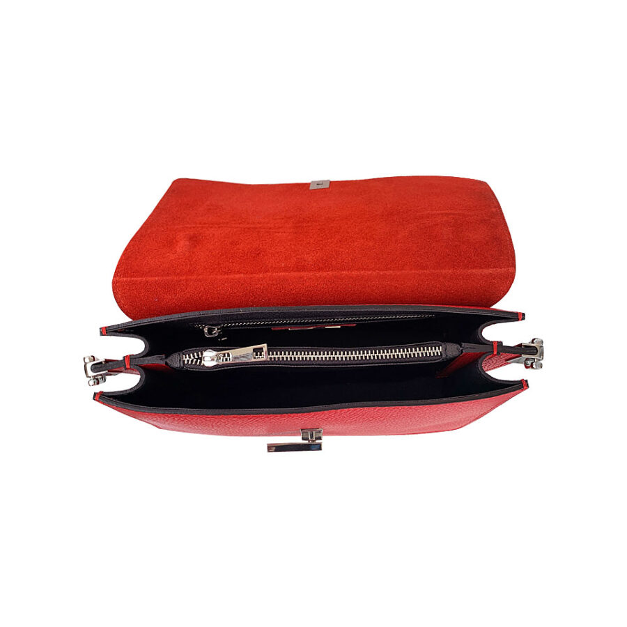 Borsa Rossa a mano e con tracolla - immagine 3