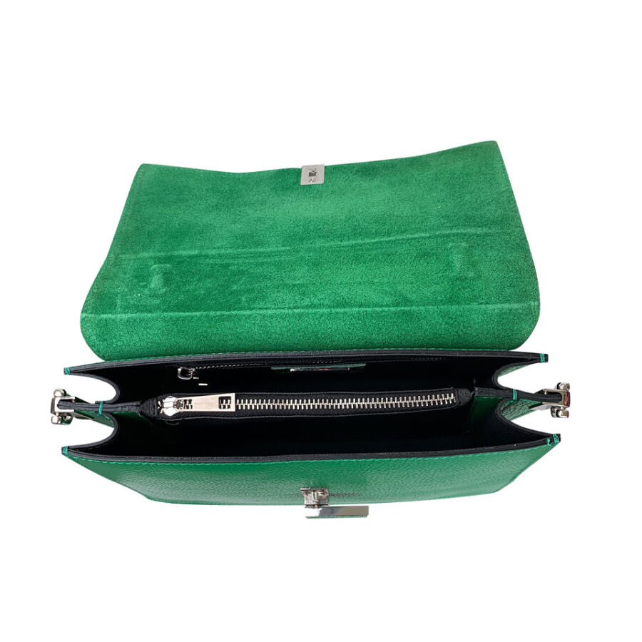 Borsa Verde a mano e con tracolla - immagine 3