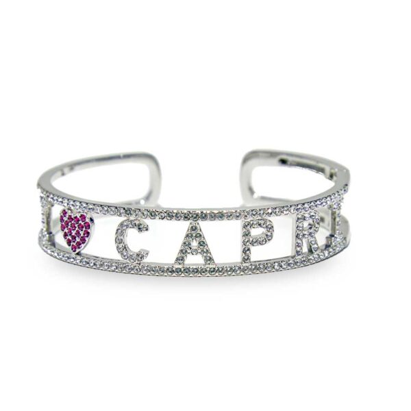 Bracciale "I Heart Capri" Bangle Silver.