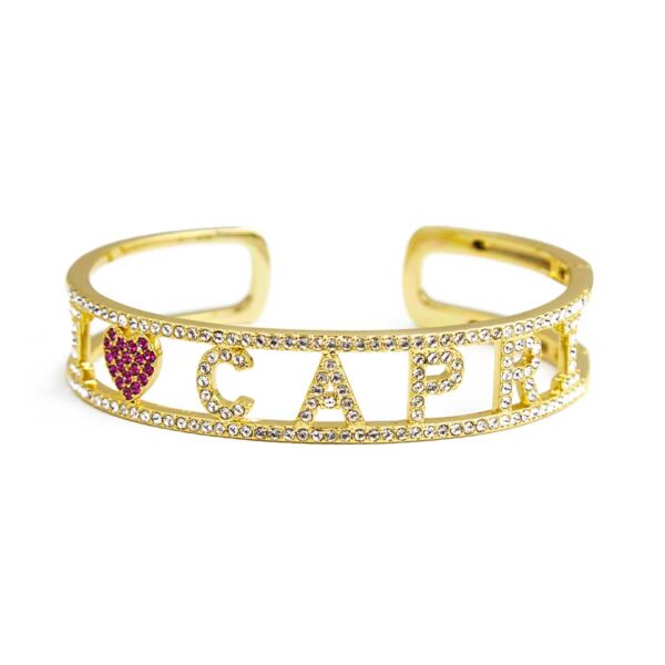 Bracciale "I Heart Capri" color oro.