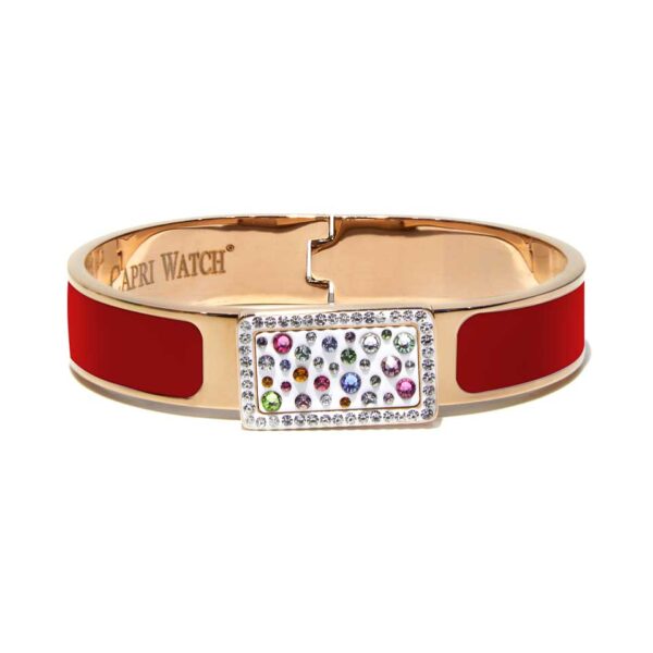 Bracciale MultiJoy Square Rose Gold Red