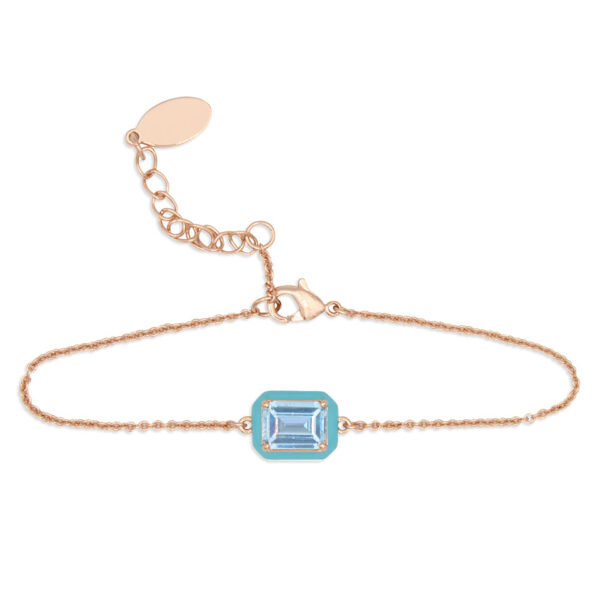 Bracciale Pietra Azzurra Rose Gold