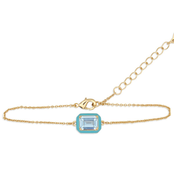 Bracciale Pietra Azzurra Yellow Gold