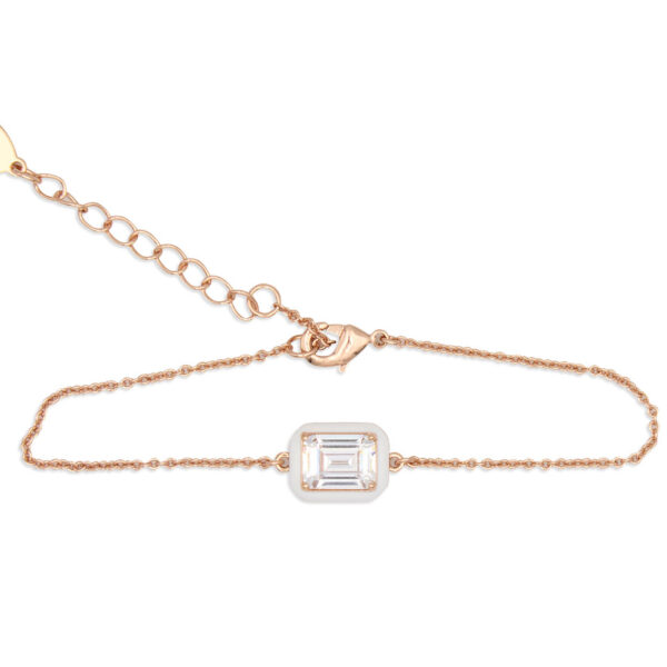 Bracciale Pietra Bianca Rose Gold