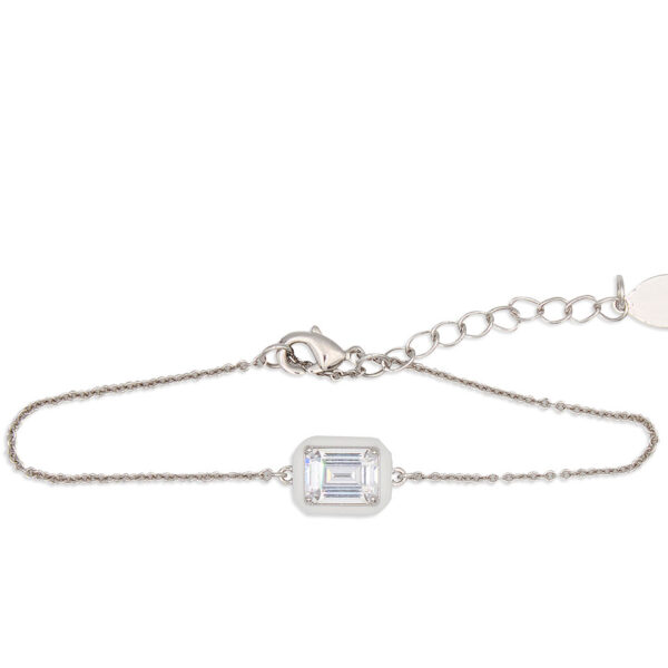 Bracciale Pietra Bianca Silver