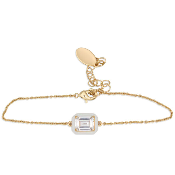 Bracciale Pietra Bianca Yellow Gold