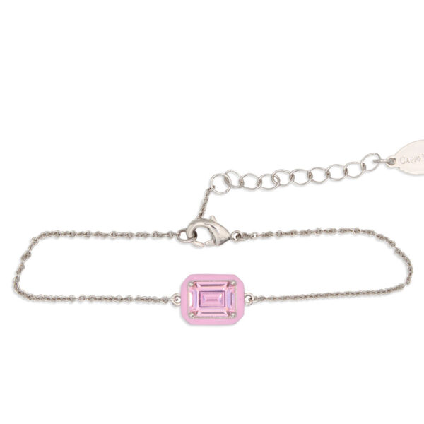 Bracciale Pietra Rosa Silver