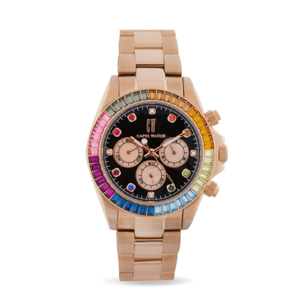 Chrono Rossella Iris Bezel Black-Rosè