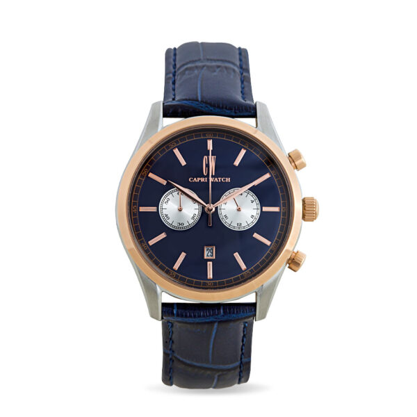 Chrono Sunray Blu Bimetal Leather