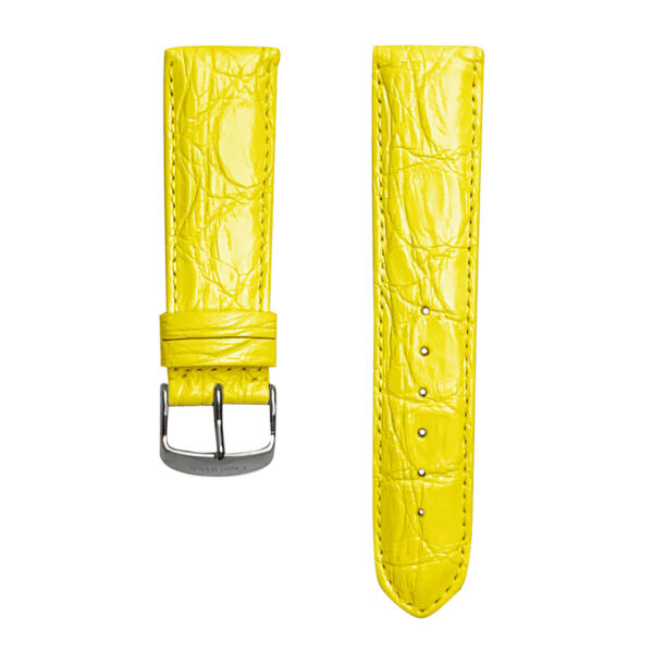 Cinturino Alligator Ansa 22mm in vari colori in Alligatore Giallo