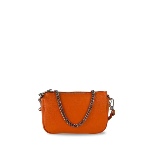 Mini Borsa Arancione con catenina