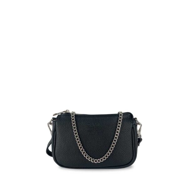 Mini Borsa Nera con catenina