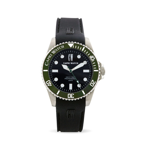 New Sub Black Silicone Strap