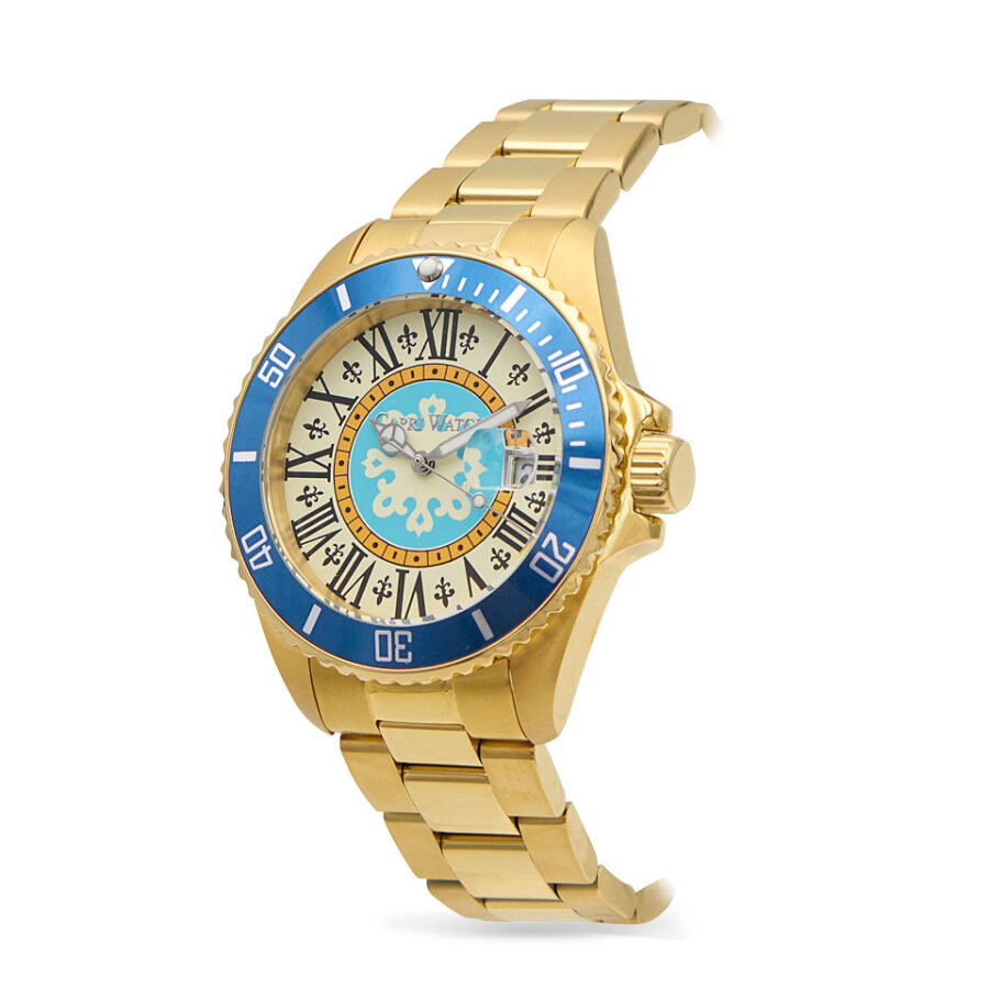 OROLOGIO SUB CAPRI FIRST 40MM GOLD BLUE - immagine 2