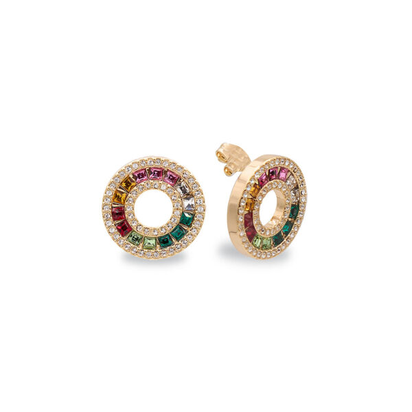 Orecchini Rainbow Baguette Yellow Gold