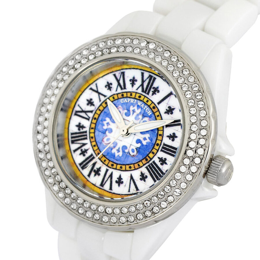 Orologio Ceramic First White Stones - immagine 2