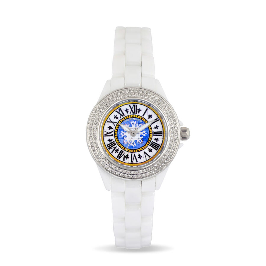 Orologio Ceramic First White Stones