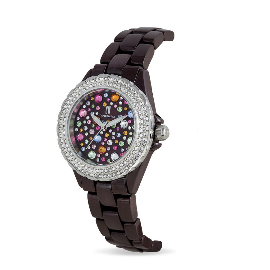 Orologio Ceramic Multijoy Brown Stones - immagine 3