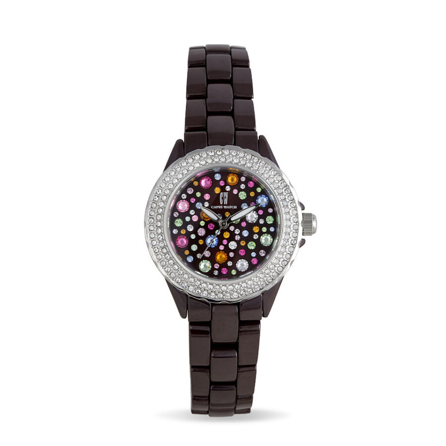Orologio Ceramic Multijoy Brown Stones