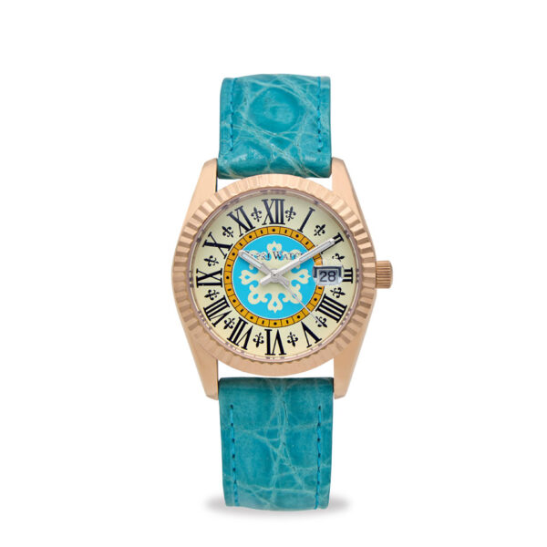 Orologio Eternity First 36 Rose' Blue Light Crocodile