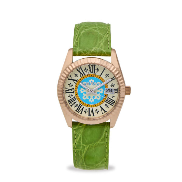 Orologio Eternity First 36 Rose' Green Light Crocodile
