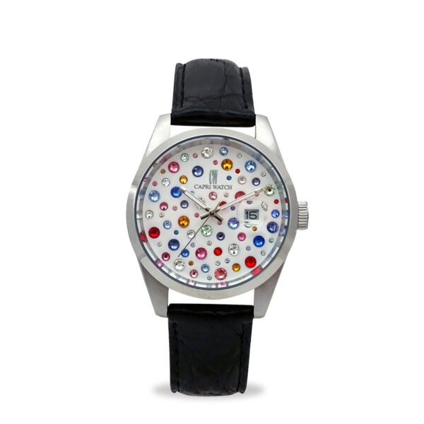 Orologio Glamou Multijoy 39 Crocodile Black