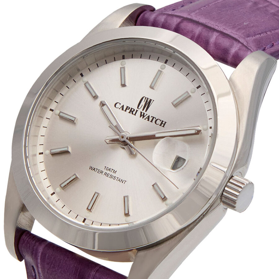 Orologio Glamour 36m Stainless Silver Purple - immagine 3