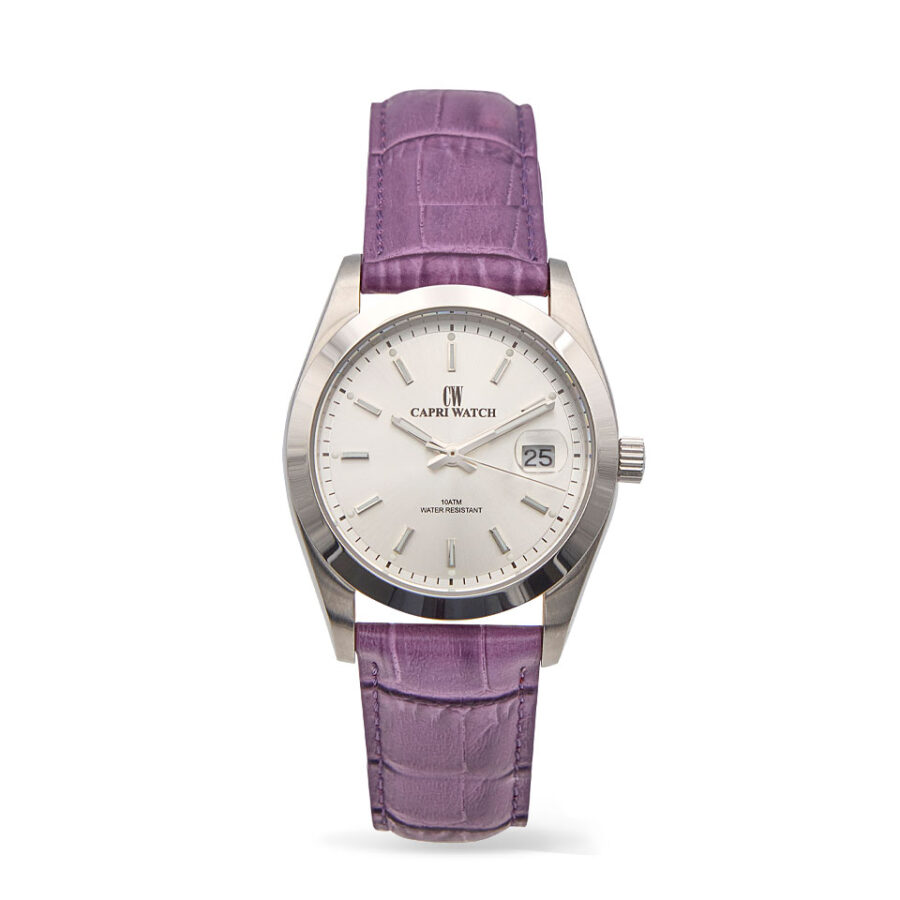 Orologio Glamour 36m Stainless Silver Purple