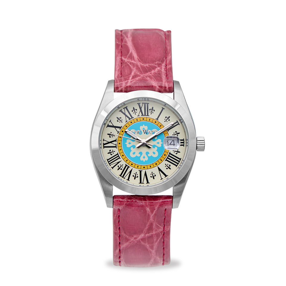 Capri Watch Orologio Glamour First 36 Fuchsia Crocodile