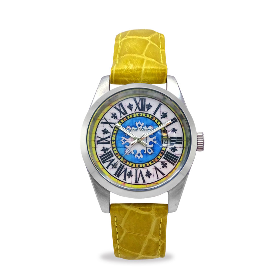 Orologio Glamour First 39 Crocodile Yellow