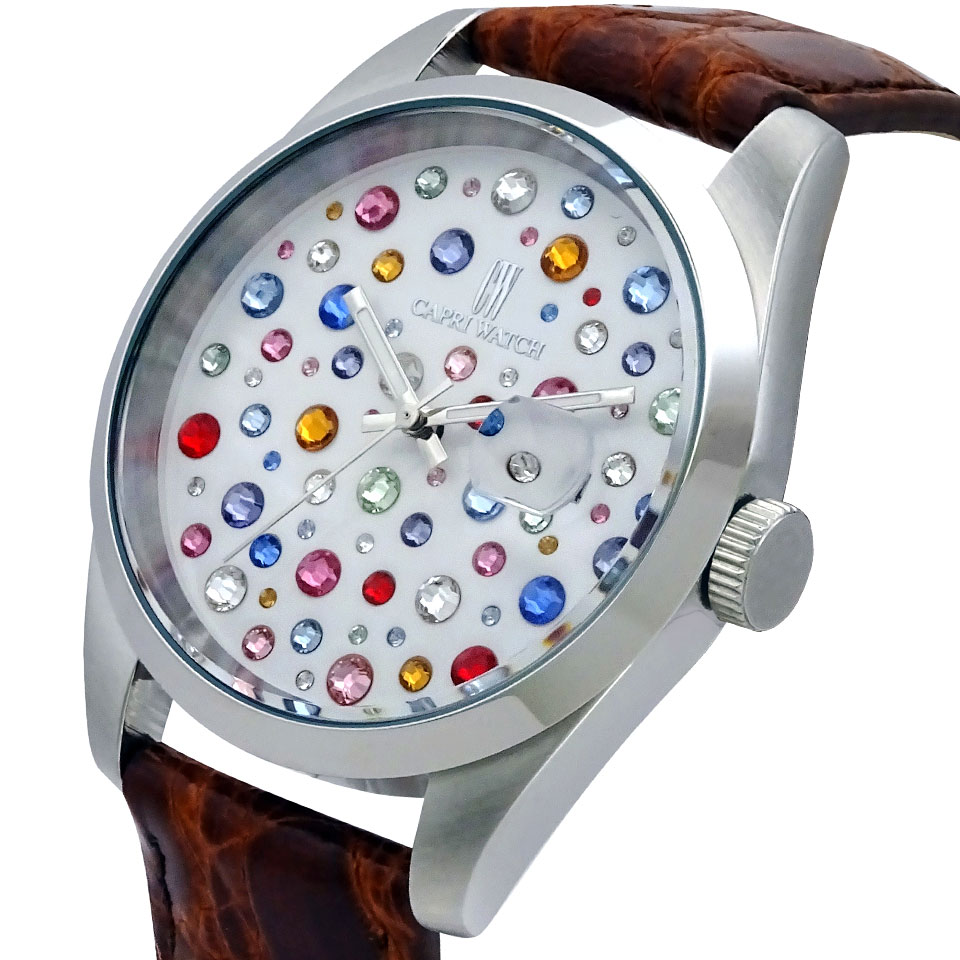 Orologio Glamour Multijoy 39 Crocodile Brown - immagine 3
