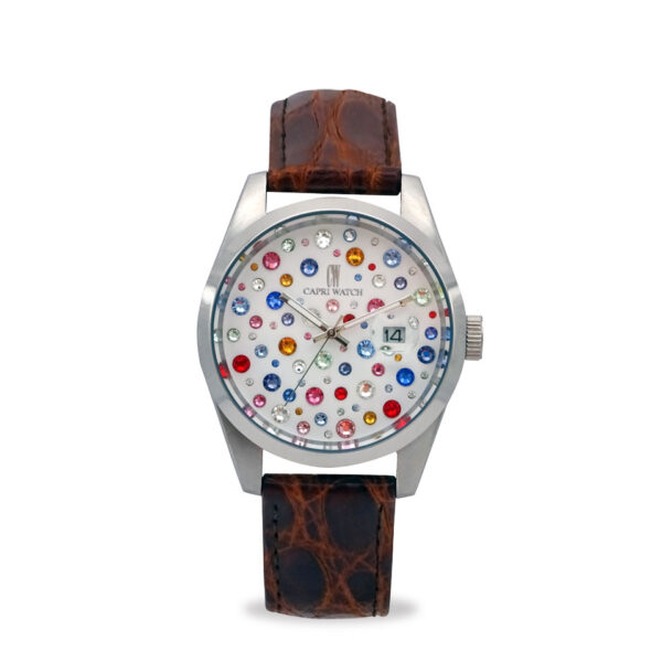 Orologio Glamour Multijoy 39 Crocodile Brown