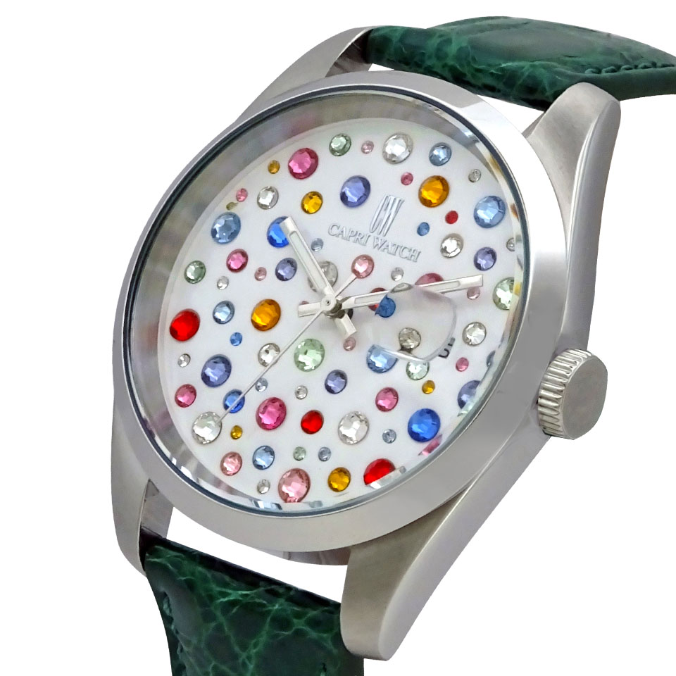 Orologio Glamour Multijoy 39 Crocodile Green - immagine 3